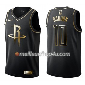 Maillot Basket Homme Houston Rockets Eric Gordon 10 Nike Noir Gold Edition Swingman